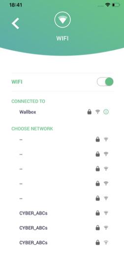Wi-Fi-tilkobling kan aktiveres eller deaktiveres.