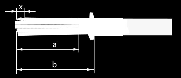 conductors a at side 93 mm 73 mm at front Multiple Conductor Cable, non shielded [Figure b]: For adequate strain relieve of non shielded cables the cable clamps SUKABC can be used for 6 mm to 12 mm