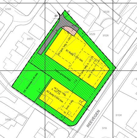 8. 0296 - Busetnadsplan for K3B Reefeltet aust Plan 0296 - Busetnadsplan for K3B Reefeltet aust Reevegen, Bryne