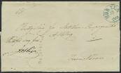 Frimerkeløse 1 Prefrim betalt brev stpl blå BERGEN (t1) 31-3-1853, sendt til Trømsø.............. 50 2 Prefrim portofri sag stpl blå BREVIG 6-2-1854, sendt til Laurvig.