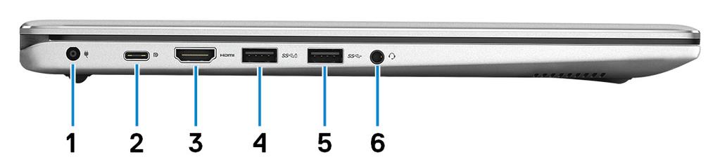 Koble til eksterne enheter som eksterne lagringsenheter og skrivere. Gir dataoverføringshastigheter på opptil 5 Gb/s. 4 SD-kortspor Leser fra og skriver til SD-kortet.