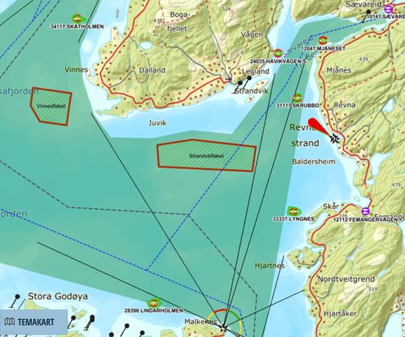 Med ein justering av områda VA og V6 finn Kystverket ikkje noko stor konflikt med planlagde utvidingar av akvakulturområda i Eikelandsfjorden.