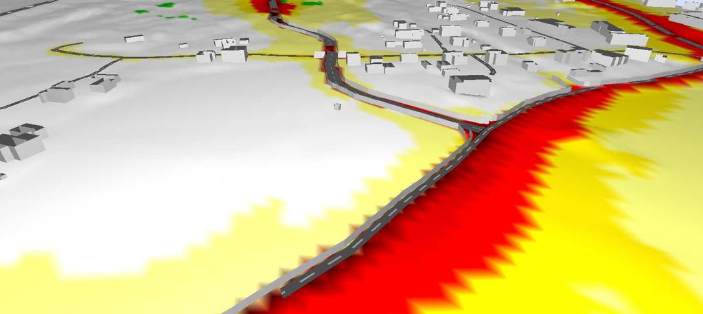 Hadelandsvegen, ÅDT 4 000, 60 km/t Ny vei, ÅDT 13 800, 40 km/t Vestbygdvgn, ÅDT 6000, 60 km/t Vestbygdvgn, ÅDT 11 500, 60 km/t Støyvurdering Stubbengmoen Næringsområde Støykilde: vei Støynivå Lden i