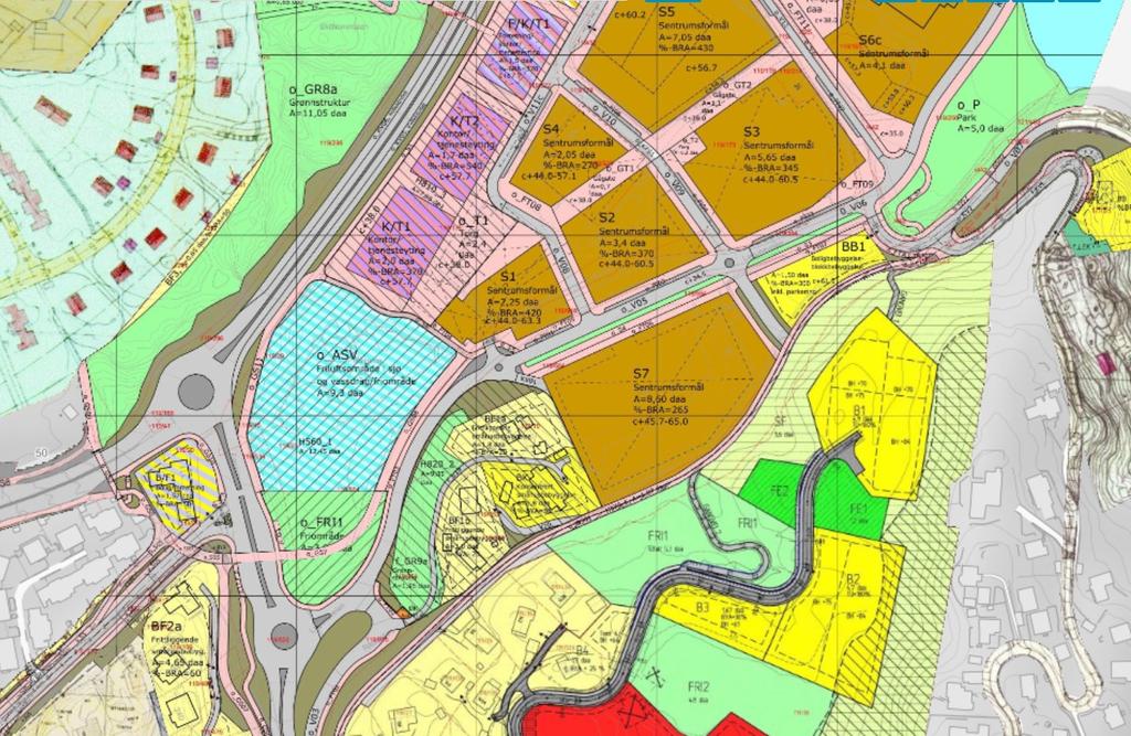 Figur 4: Reguleringsplan Rådal sentrum/lagunen I 2015 ble det vedtatt en reguleringsplan for Rådal sentrum/lagunen.