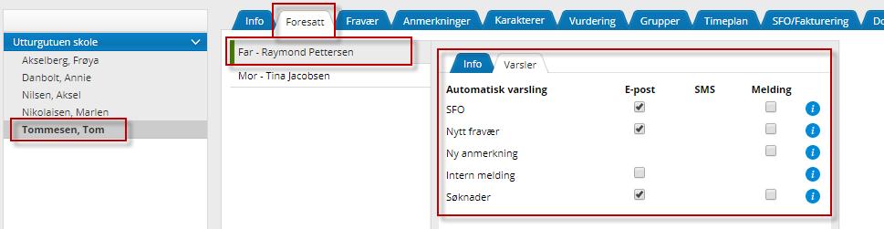 Fravær Under fanen fravær ligger elevens totale fravær (som er ført til nå i inneværende skoleår). Dette anbefaler vi at skal være så ajourført som mulig.