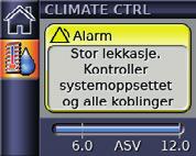 Vise alarmer AutoSet CS-A er utstyrt med en alarmmodul som kontinuerlig overvåker både behandlings- og enhetstilstandene. Alarmer aktiveres bare når behandling pågår.