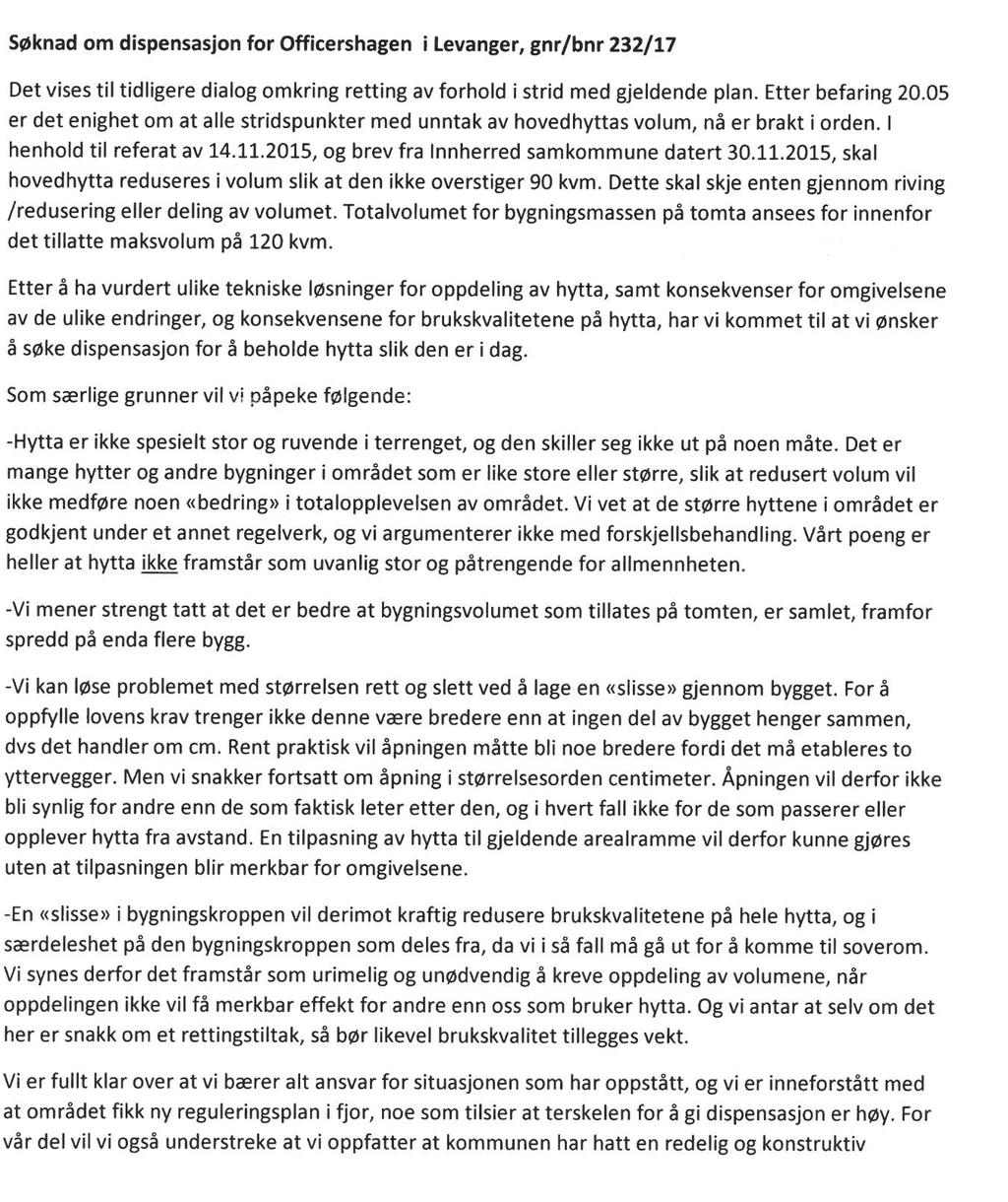 Innherred samkommune - Plan-, byggesak-, oppmåling- og miljøenheten Postadresse: Postboks 130 7601 Levanger Tlf. 74052500 Saksbehandler: Audhild Slapgård audhild.