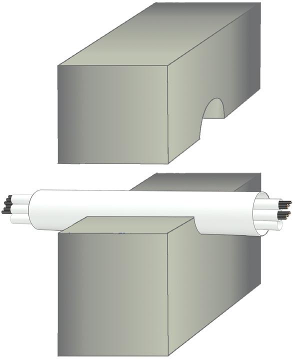 KABLER BRANNMOTSTAND EI 180 (E 240) KABLER BRANNMOTSTAND EI 180 (E 240) dybde 15mm på Diameter 63mm Ø50mm