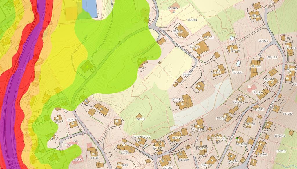 Figur 7. Støy frå biltrafikk (miljostatus.no) i) kva for råka offentlege organ og andre interesserte som skal varslast om planoppstart Normal varslingsprosedyre.