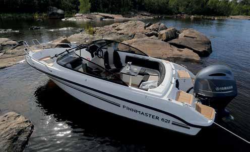 bord i cockpit, havnekalesje, akter, vindusviskere og vannskistang Lengde: 5,60 m Bredde: 2,27 m Vekt: 650 kg Motor: 80-100 hk Personer: 6 Kategori: C Garmin echomap 72cv med innvendig giver.