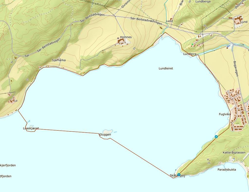Besøksstrategi for 8 fuglefredningsområder i Ramsar-området Trondheimsfjorden våtmarkssystem Vedlegg 1 kart Lundleiret Figur