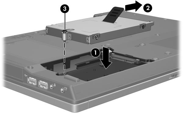 Harddisken Slik setter du inn en harddisk: 1. Sett harddisken inn i harddiskbrønnen 1. 2.