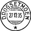 DROGSETMOEN DROGSETMOEN brevhus II, i Meldal herred, ble opprettet fra 22.09.1934 Omgjort til brevhus I fra 01.01.1950. Brevhuset ble fra 01.08.