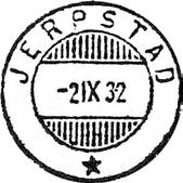 01.1936 DROGSETMOEN Innsendt Registrert brukt 16 9 47 IWR Stempel nr. 2 Type: HJ- Utsendt 08.04.1926 JERPSTAD Innsendt 12.05.1926 Stempel nr.