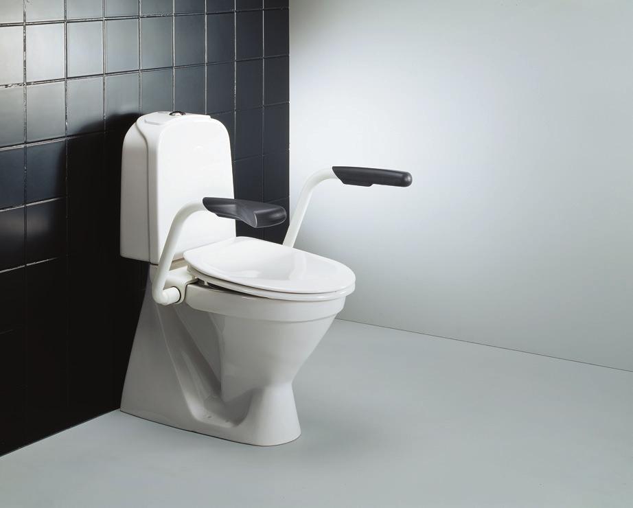 Toalettstøtter De mange ulike typene toalettstøtter gir sikkerhet til både den selvhjulpne bruker og pleieren.