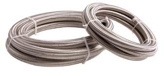 Aeroflow 100 series hose is a true double braided stainless hose that uses the highest