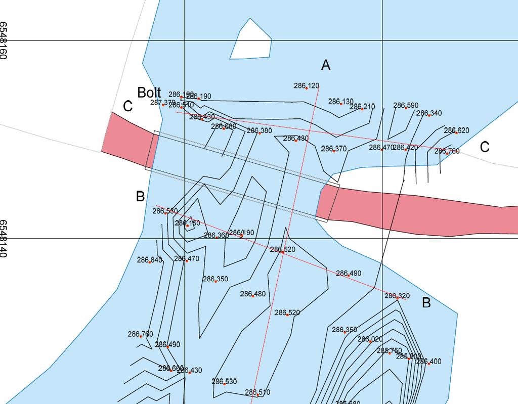 Måledata fra 2011 - elvebunn ved