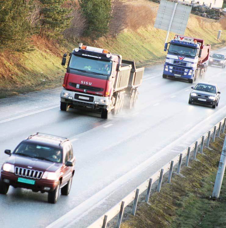 Vegtrafikkindeksen 2008 Det var 1,3 meir trafikk i 2008 enn i 2007. Trafikkveksten i 2008 var 1,3 for lette kjøretøy og 1,5 for tunge kjøretøy.