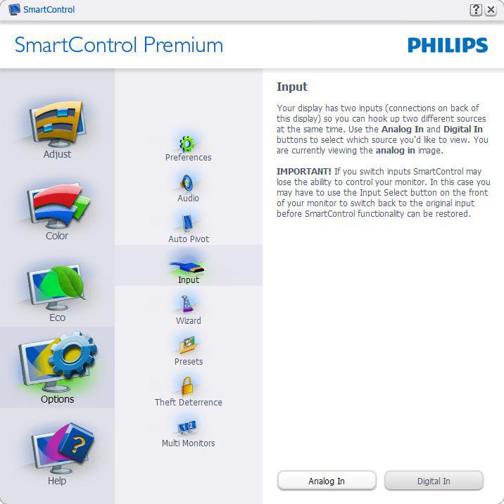3. Bildeoptimering kontekstmeny) viser SmartControl Premium-valg for Select Preset (Velg forhåndsinnstilling) og Tune Display (Fininnstill skjermen) i høyreklikkkontekstmenyen på skrivebordet.