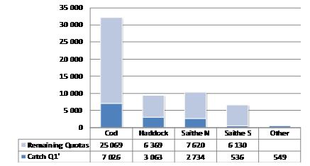 Lower operational cost in 5 Q1 Q1 2012 Q2 2012 Q3 2012 Q4 2012 Q1 2013 Q1 2012 Q2 2012 Q3 2012 Q4 2012 Q1 2013 0 HAVFISK Q1-2013 Harvested volumes Total harvested volumes 2010 2013 Quota utilization