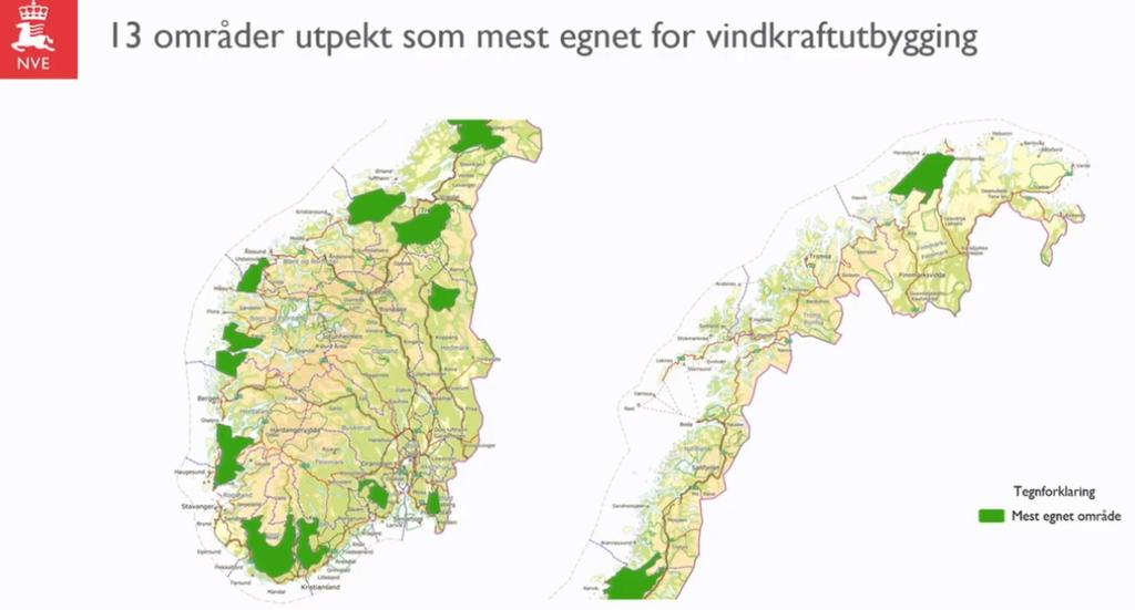 Nasjonal ramme for vindkraft Utenlandskablene: styrende faktor i vindkraftutbyggingen Vindkraften skal