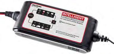 ...37-773 1099,- Batterilader Litium LiFePO4, 12 V, 4 A Intelligent modell for 12 V Litium-jernfosfatbatterier (LiFe- PO4).
