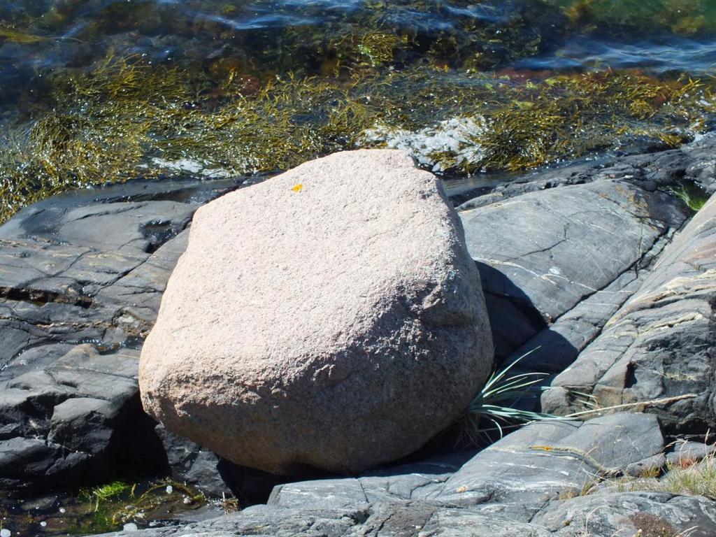 Flyttblokk av granitt, trolig