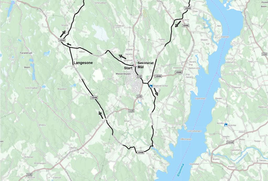 Løypen: Løypen går i landlige omgivelser i Skiptvet kommune med start og mål i Skiptvet også kalt Meieribyen ved kommunehuset i Skiptvet. Løypelengden er ca. 28 km pr. runde.