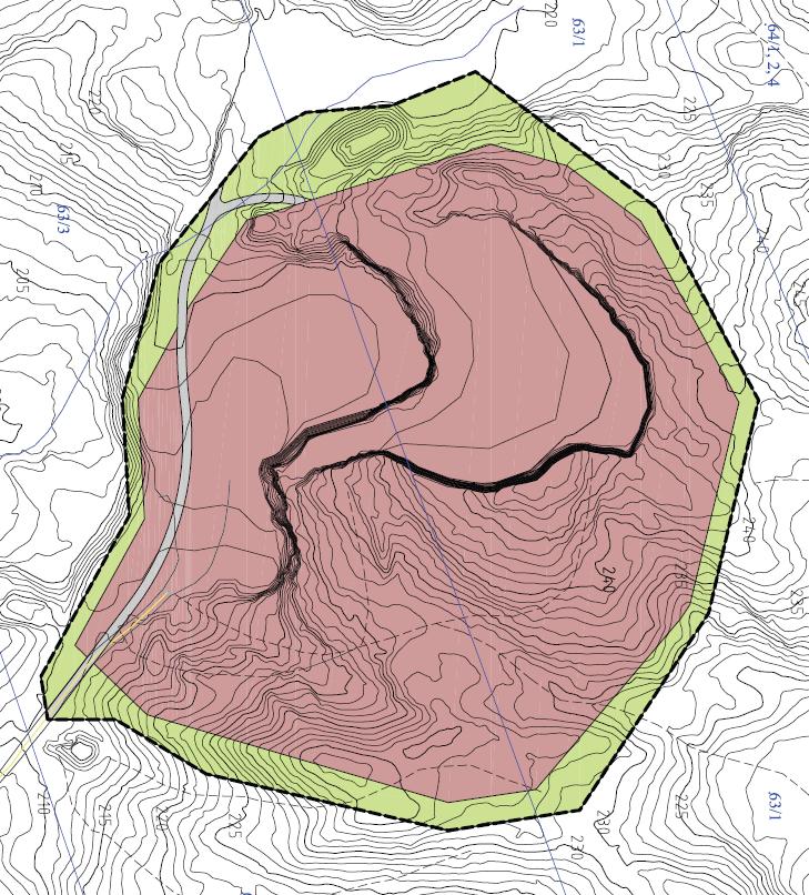 Driftsplan Meraftasåsen Steinbrudd Oppdatert august 2019 3. Plangrunnlaget Driftsområdet reguleres av reguleringsplan for Mereftasåsen steinbrudd, planid 1999007.