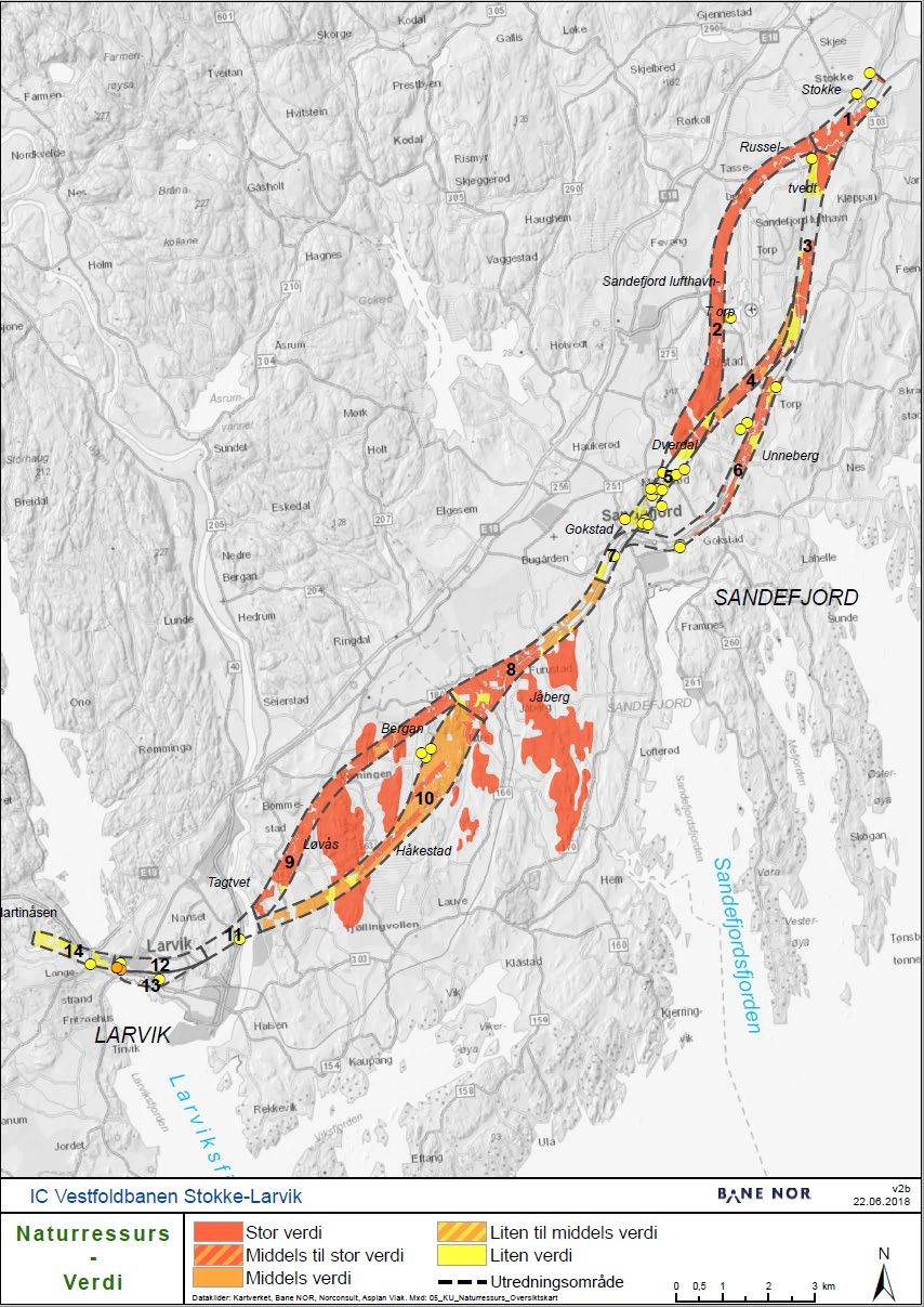 Verdikart naturressurser Stokke - Larvik