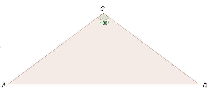 Oppgave 7 (4 poeng) I ABC er ACB 106, AB 16 og AC BC 10.