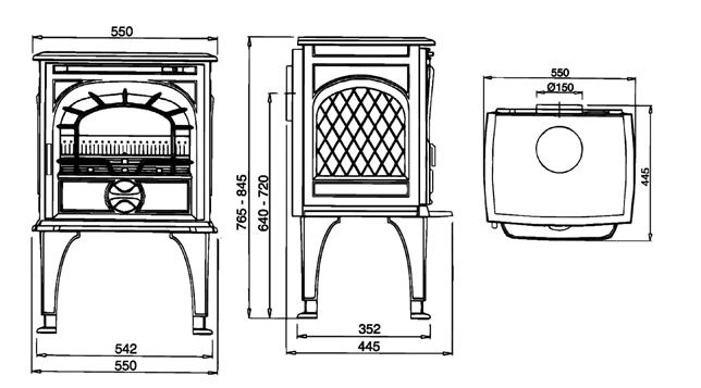 DOVRE DESIGN KLASSISK SOM PASSER I DE FLESTE HJEM 425 425 CB DOVRE 425 CB Peisovn 40 cm