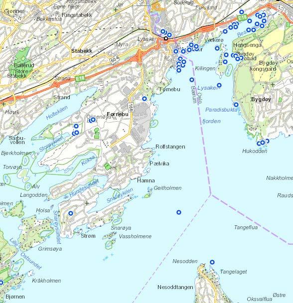 Siden Bn1 ligger forholdsvis langt ut i fjorden er det fornuftig å anta at området lenger inn i fjorden, nær utløpet av Lysakerelva, er ytterligere ferskvannspåvirket.