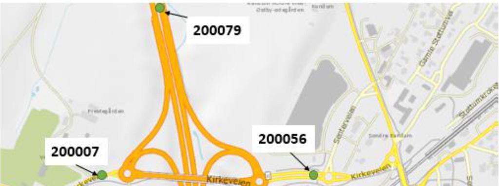 2.5 Aimsunberegninger av dagens situasjon I dette kapitlet viser vi resultatene fra rekalibrering av trafikkmodellen for dagens trafikksituasjon med trafikktellinger fra september 2018 og februar