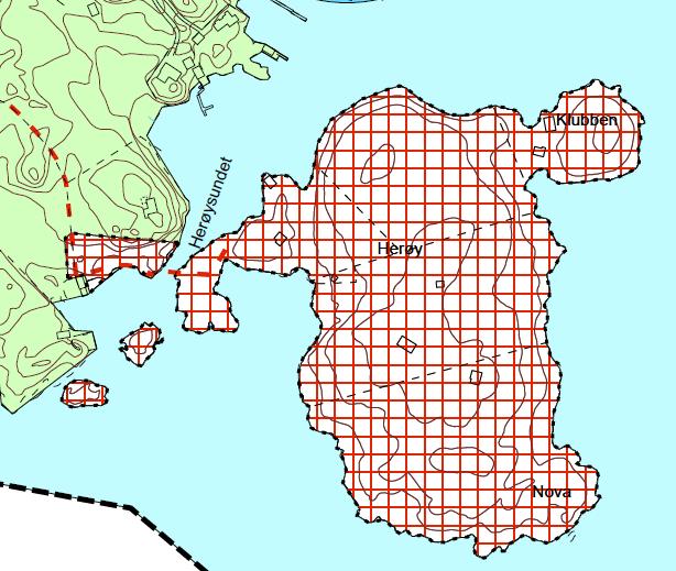Figur 1: Utsnitt kommunedelplan Mildehalvøya Sentrale plandokumenter: Bilag A: Plankart - alternativ A, datert 15.