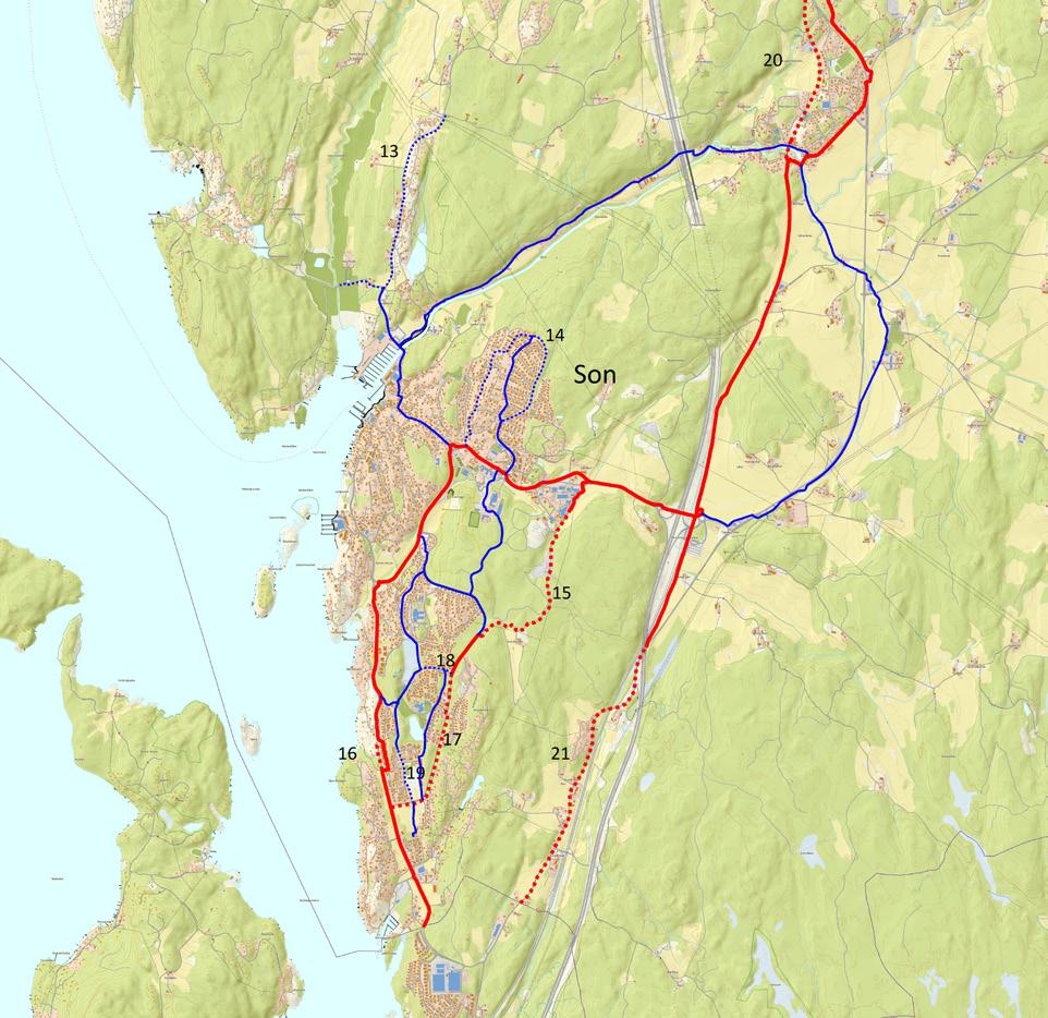 Moss Vestby Vestby Våler Statens vegvesen utarbeidet i 2015 også en analyse av reisetid fra Sonsveien stasjon som angir rekkevidde for 10 minutters reisetid på el-sykkel.