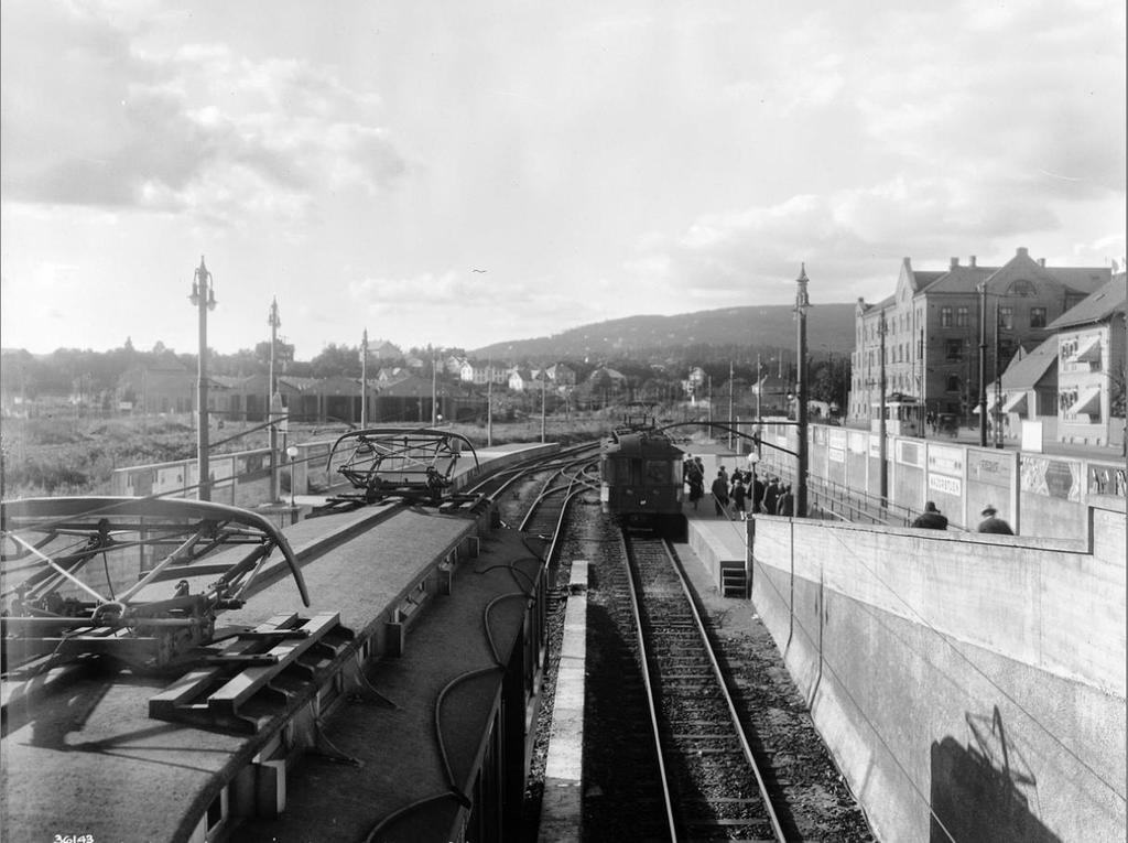 Majorstuen stasjon i 1930 Foto: