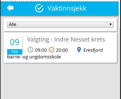 no/mobile Vaktinnsjekk gir oss oppmøtebekreftelse og er