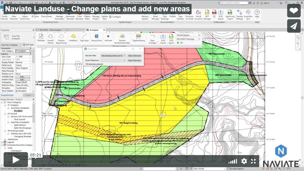 Landuse Vi bringer arealplanlegging inn i Revit --> det betyr ett verktøy mindre man må forholde seg til Alle