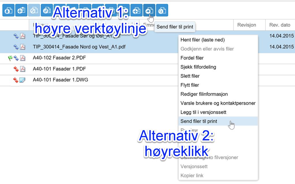 Hvis dette er første gang filen fordeles velger du fordelingslisten filen skal knyttes til og klikker «OK». Hvis du brukte nevnte filter når du fordelte er filen ikke lenger synlig i visningsvinduet.