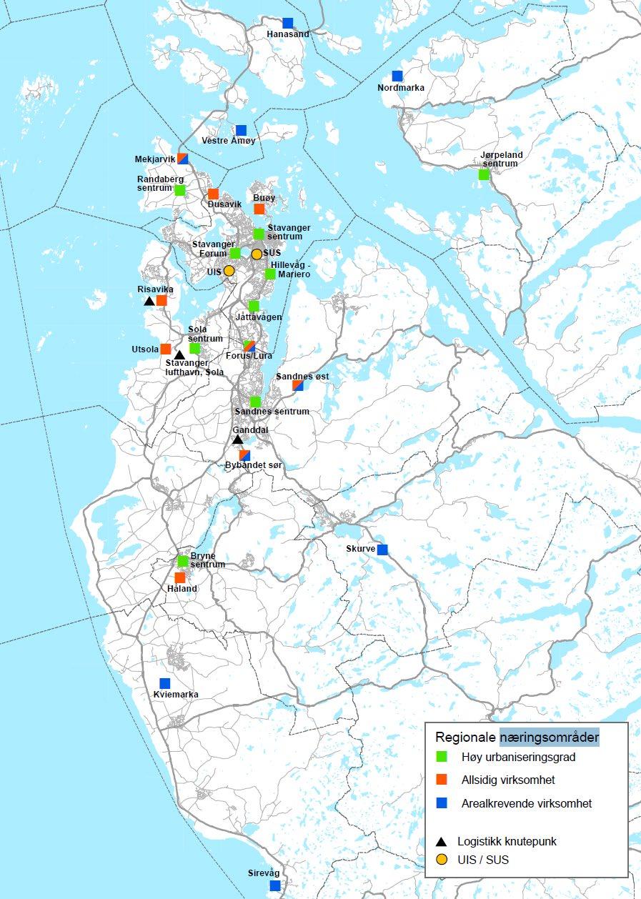 Håland og andre kategori II områder i nabokommuner I gjeldende regionalplan for Jæren gis det unntak for salg av varegruppene biler, båter, landbruksmaskiner, trelast og andre større byggevarer i