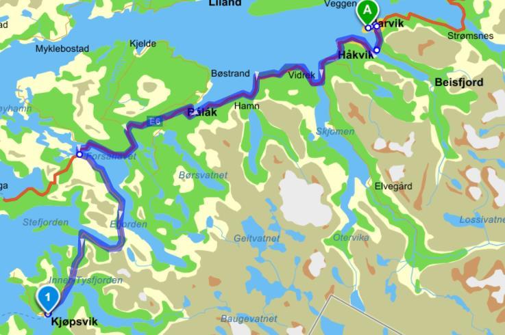 Nye Narvik 2020 Kommunesammenslåing Tysfjord, Ballangen og Narvik skal bli en kommune fra 2020 Det er 99,8 km fra Narvik
