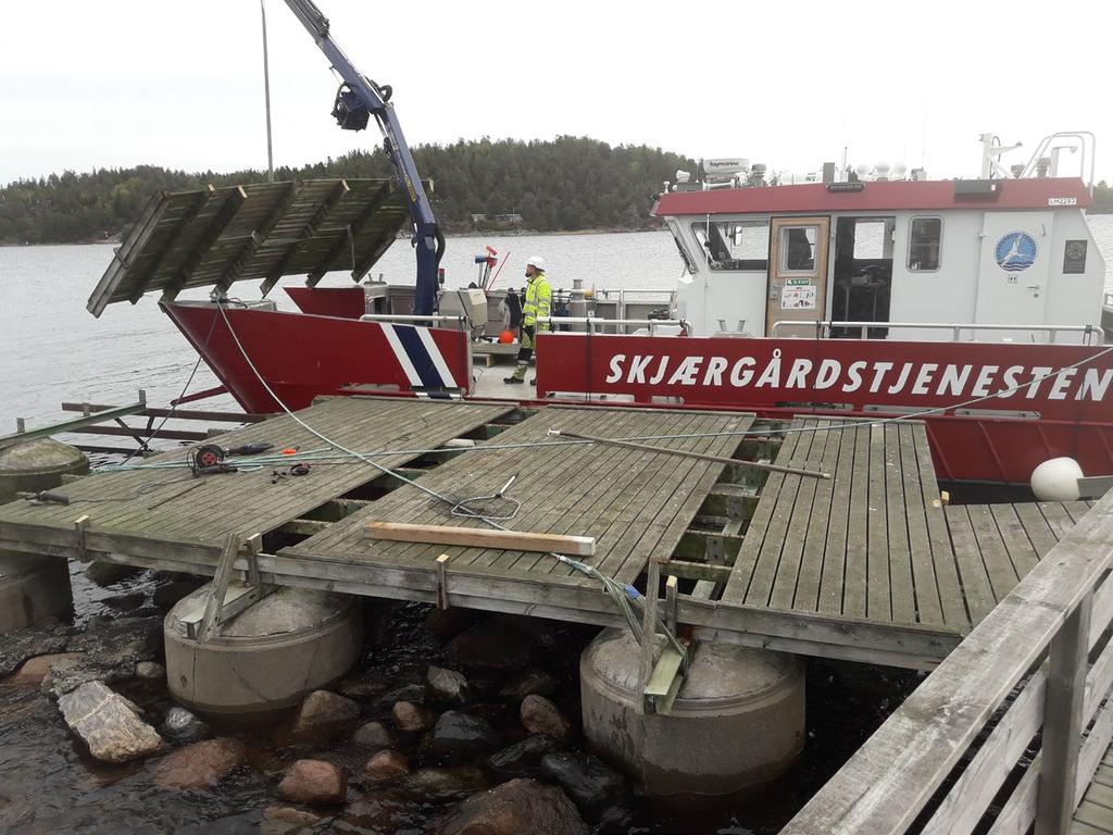 S. 07 Driftsrapport 2018 Vedlikehold og reparasjon Arbeidet med å sette ut badeflåter (20 stk.) og badebøyer (150 stk.) ble startet 22/5-18 og var ferdig 1/6-18.
