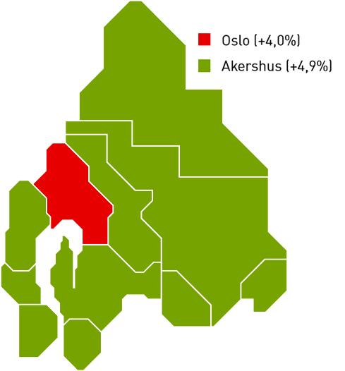 Satsing gir resultater fortsetter bærekraftig utvikling av kollektivtilbudet i Vest 4,9 prosent vekst i kollektivtrafikken i Akershus - veksten i kollektivtrafikken betydelig høyere enn