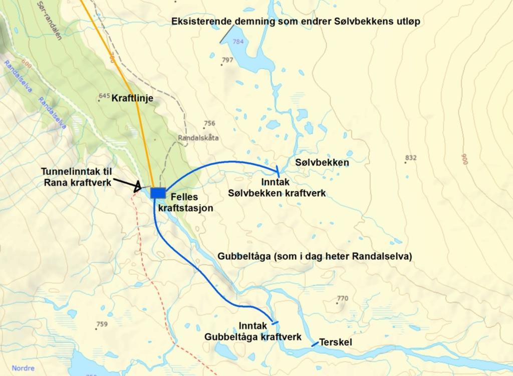 Bakgrunn Sølvbekken og Gubbeltåga (som i dag heter Randalselva) ligger i Sør-Randalen, vel 70 km øst for Mo i Rana, jf. figur 1.