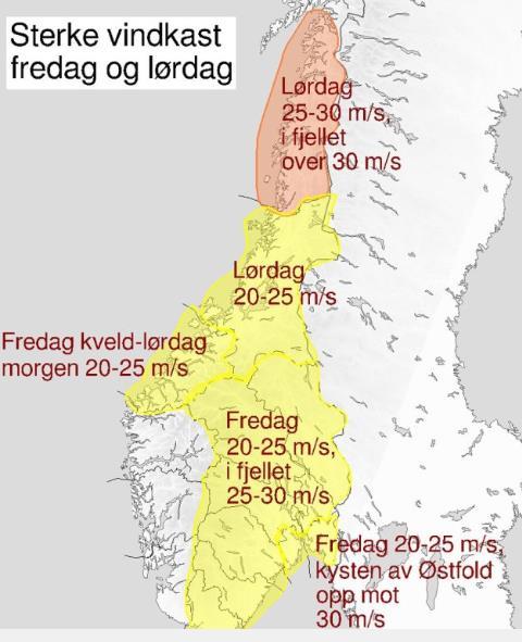 Før hendelsen - Værmeldingen Farevarsel: Farevarsel utstedt torsdag 9.august 2018 kl.09:33 norsk tid Gjelder fra fredag 10.august 2018 kl.11 norsk tid. Gjelder til lørdag 11.august 2018 kl.06 norsk tid.