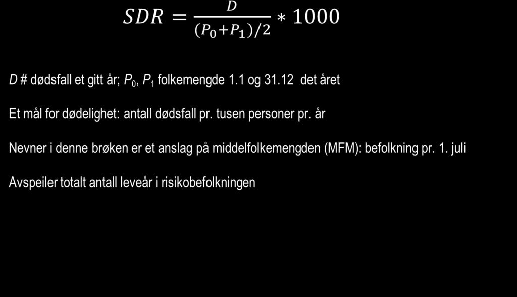 Summarisk dødsrate SDR