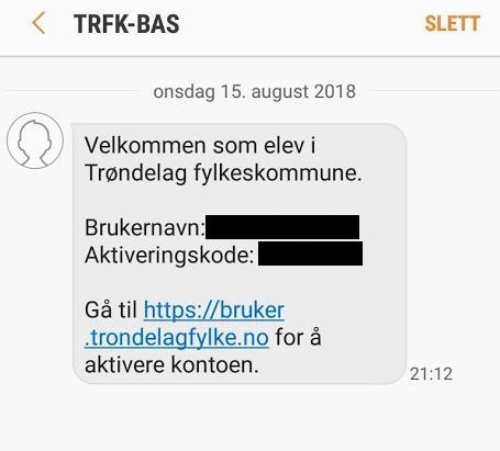 BRUKERKONTO Brukernavn(FEIDE-ID) og aktiveringskode får du på SMS