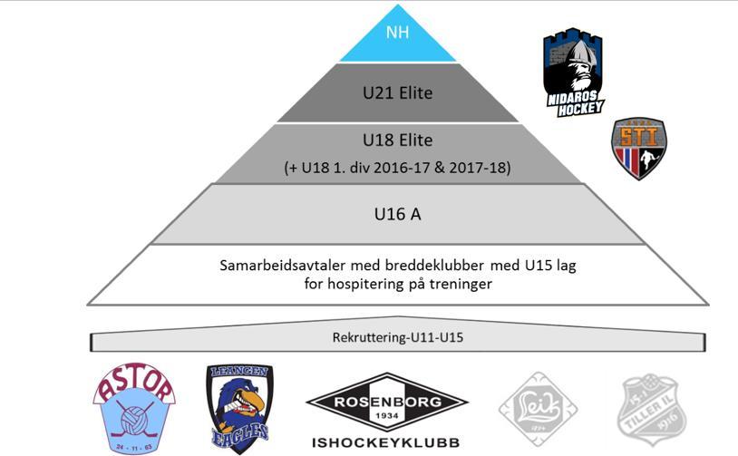 7 Klubbens lag og lagshierarki Nidaros Ishockeyklubb Junior Elite skal forholde seg lojalt til, og bidra til utvikling av modellen «Trønderstigen» ref.