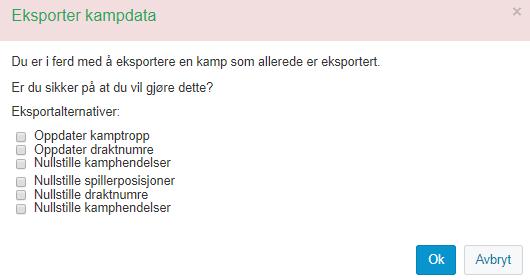 og velg å oppdatere ut fra hvilke endringer som er gjort i dette vinduet som da dukker opp Klikk så til slutt på knappen "Gå til LIVE" eller oppdatere allerede eksisterende "Håndball LIVE" fane i